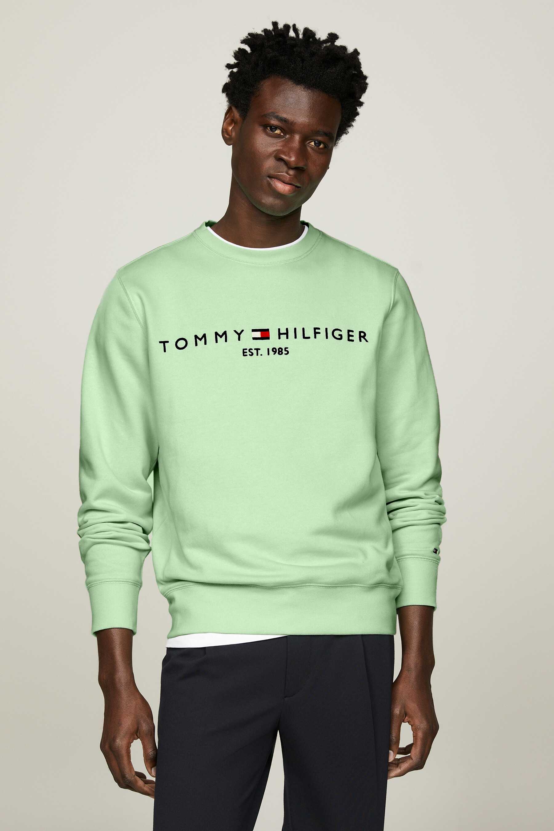 Sweat vert tommy hilfiger sale